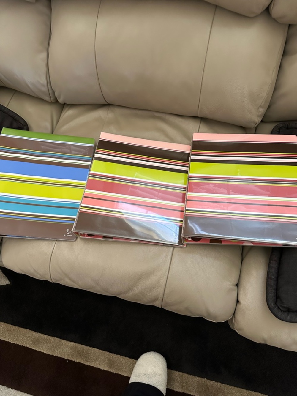 Three 3-ring binders